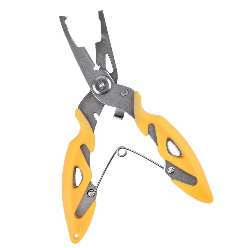 Alicate de Pesca Multifuncional - Ferramenta Completa para Acessórios de Pesca, Tesoura para Linha, Alicate de Encaixe e Pega para Peixes