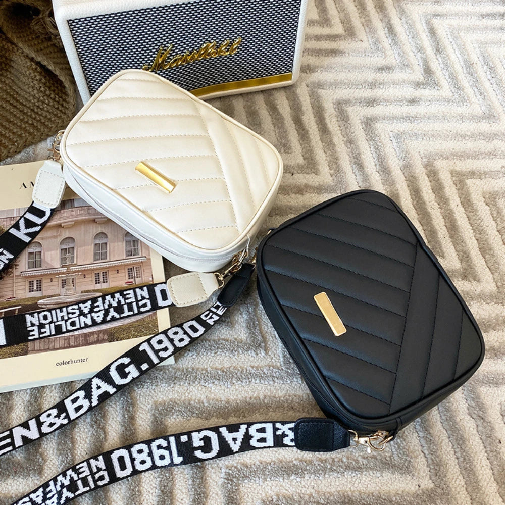 Bolsa de Ombro de Alta Qualidade PU para Mulheres - Bolsa de Mão Simples, Casual, Crossbody e Bolsa de Mensageiro Feminina
