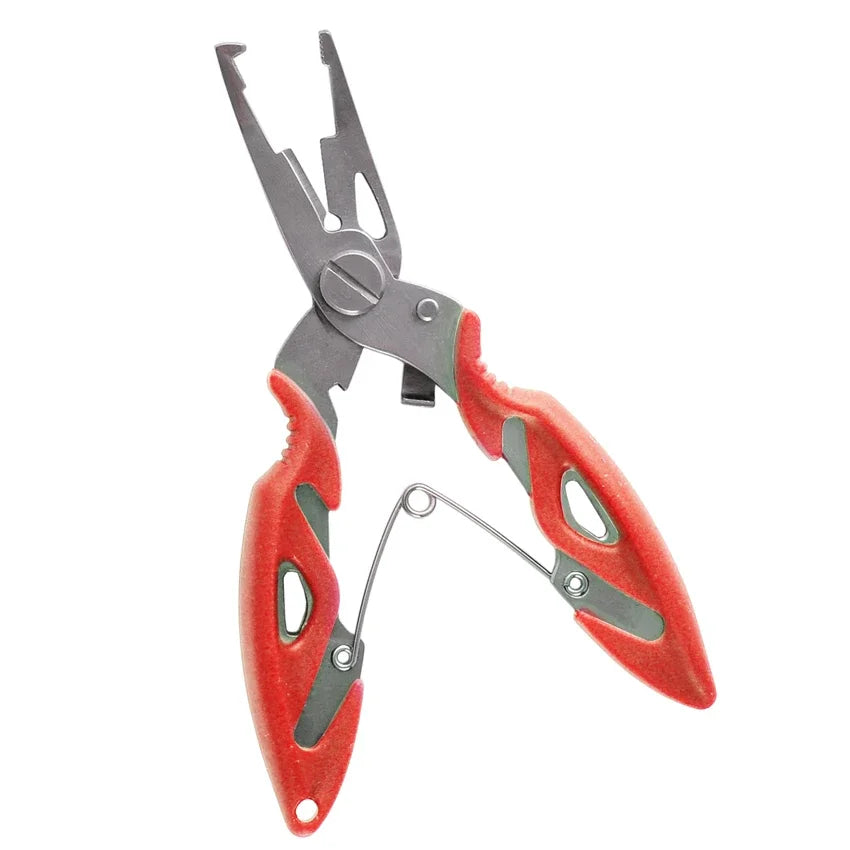 Alicate de Pesca Multifuncional - Ferramenta Completa para Acessórios de Pesca, Tesoura para Linha, Alicate de Encaixe e Pega para Peixes