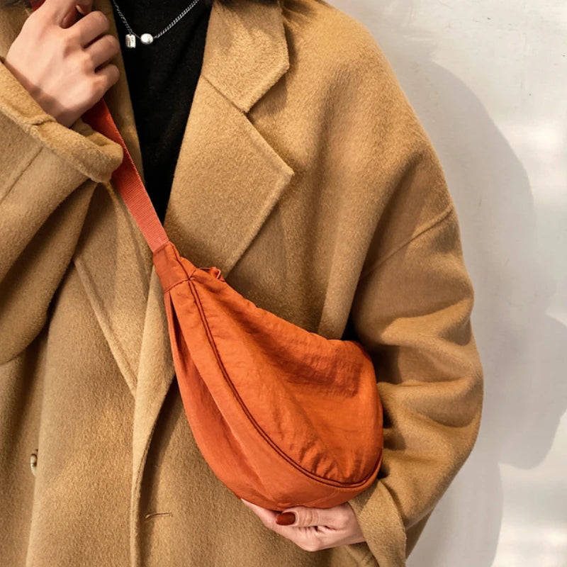 Bolsa Casual de Nylon Hobo Crossbody para Mulheres - Bolsa de Ombro Designer Grande Capacidade, Tote, Bolsa de Viagem, Shopper e Bolsa Feminina 2024