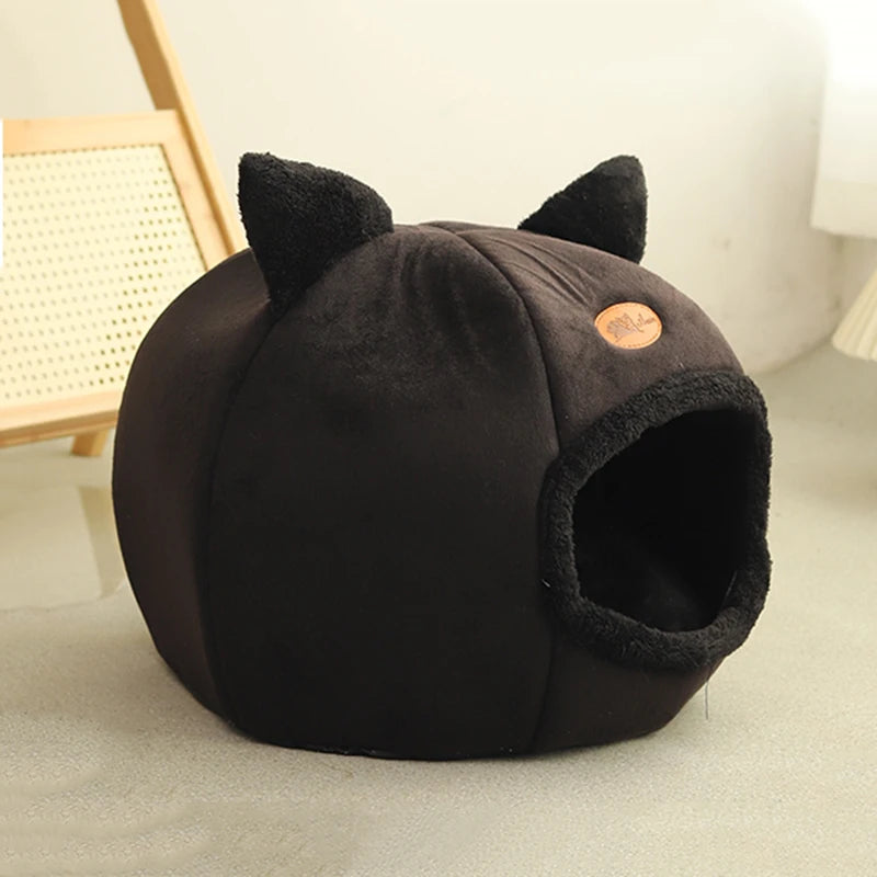 Cama para Gato Inverno - Cesta Aconchegante de Descanso Profundo para Gatos e Pequenos Cães, Tenda para Pet, Ninho Aconchegante, Cama para Gato de Interior