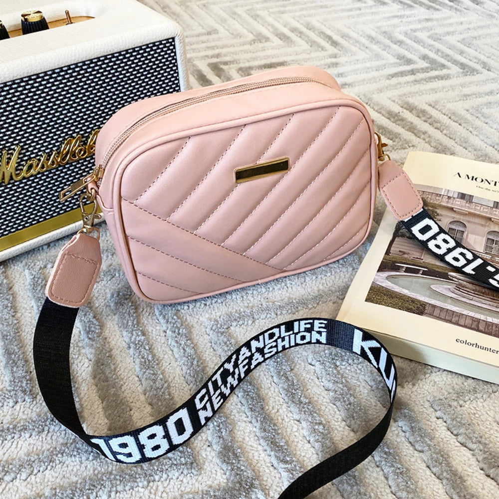 Bolsa de Ombro de Alta Qualidade PU para Mulheres - Bolsa de Mão Simples, Casual, Crossbody e Bolsa de Mensageiro Feminina
