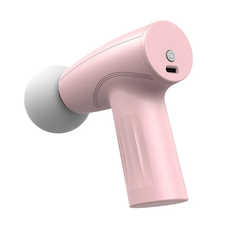 Mini Massageador Muscular Pink - Pistola de Massagem Portátil para Terapia de Tecidos Profundos