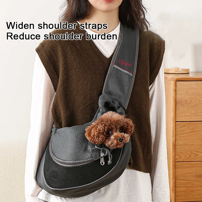 Mochila para Pet – Bolsa de Transporte para Gatos e Cães, Bolsa de Ombro, Sling de Malha, Saco de Transporte para Viagens e Passeios