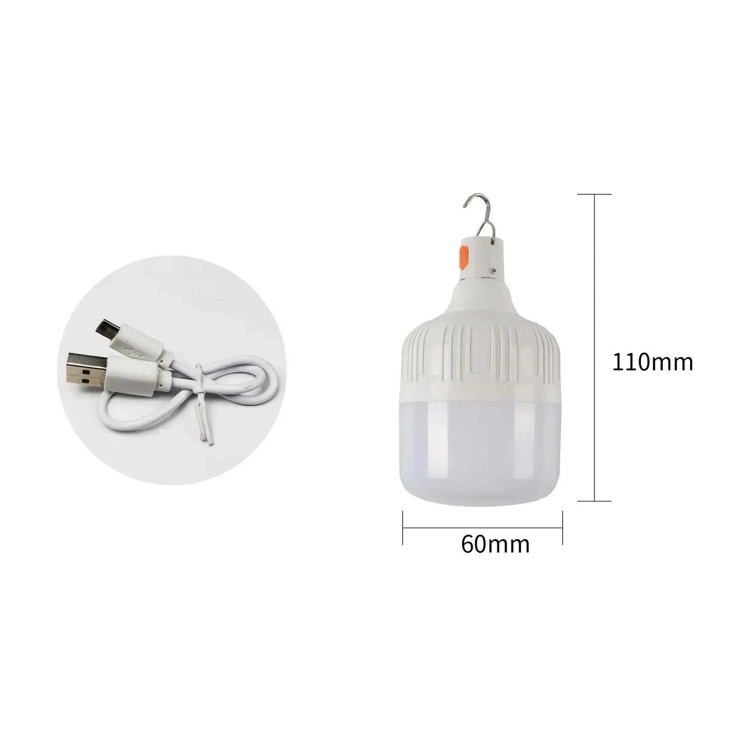 Luz de Emergência 60W – Lanternas LED USB Recarregáveis para Camping, Hiking, Esportes e Entretenimento ao Ar Livre