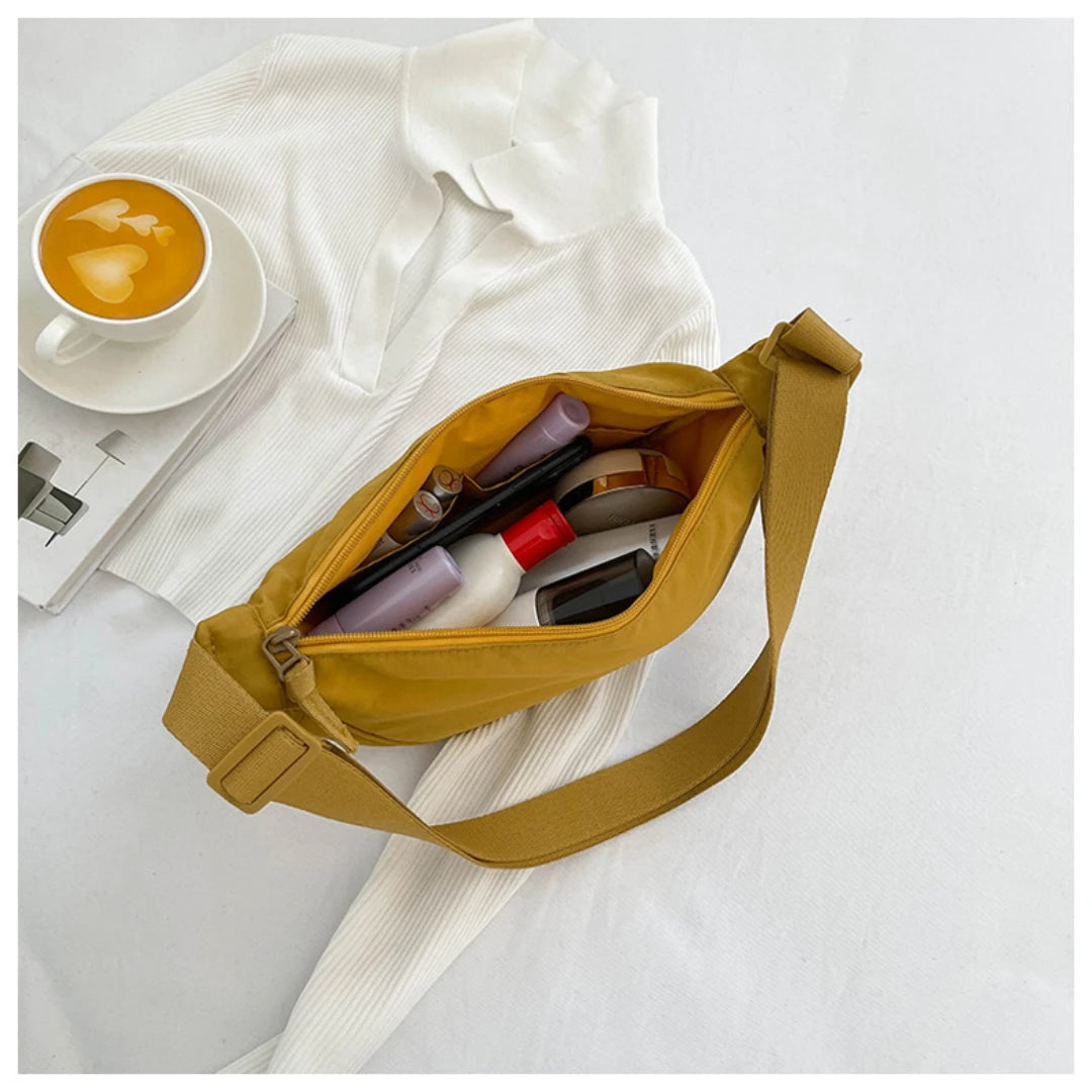 Bolsa Casual de Nylon Hobo Crossbody para Mulheres - Bolsa de Ombro Designer Grande Capacidade, Tote, Bolsa de Viagem, Shopper e Bolsa Feminina 2024