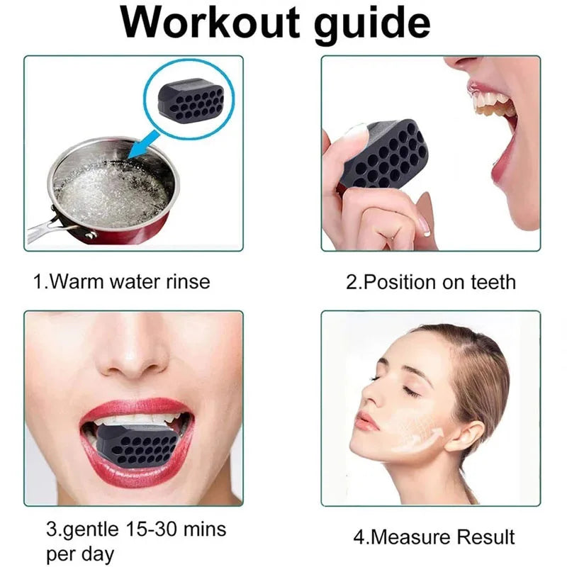 Exercitador de Linha de Mandíbula de Silicone | Bola de Mastigação para Tonificação Facial | Treinador de Músculos do Rosto e Pescoço | Exercício para Queixo e Bochecha