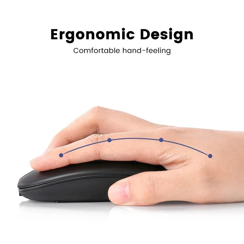 Mouse Bluetooth Xiaomi 2.4GHz - Sem Fio, Recarregável e Silencioso com Ajuste de DPI