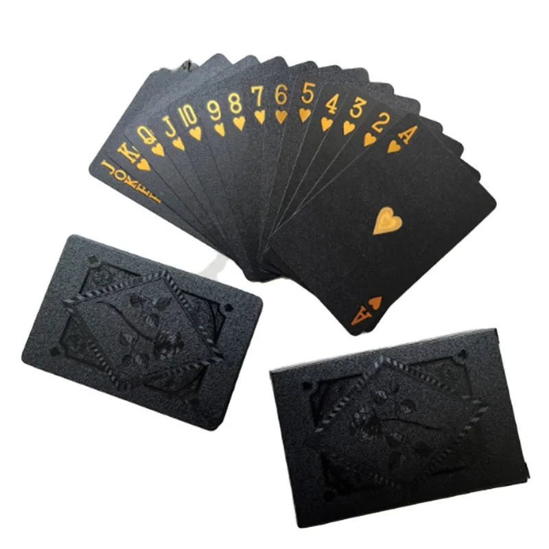 Baralho de Cartas Preto e Dourado, Jogo de Cartas à Prova D'Água, Traje de Pôker, Mágica Dmagic, Pacote de Coleção para Jogo de Tabuleiro