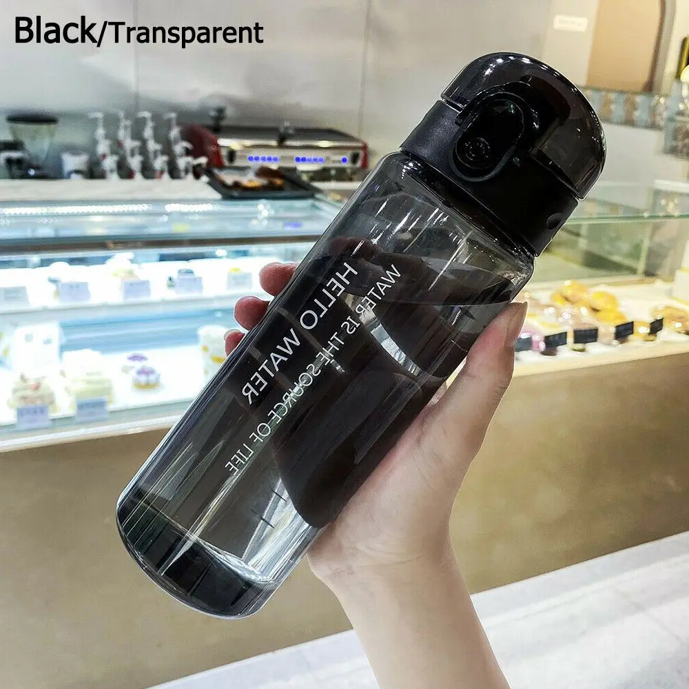 Garrafa de Água Esportiva Transparente 780ml - Porta-Garrafa de Viagem e Academia