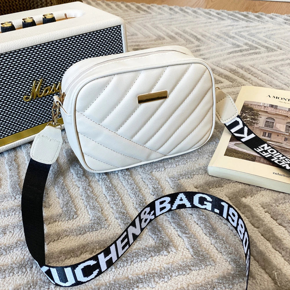 Bolsa de Ombro de Alta Qualidade PU para Mulheres - Bolsa de Mão Simples, Casual, Crossbody e Bolsa de Mensageiro Feminina