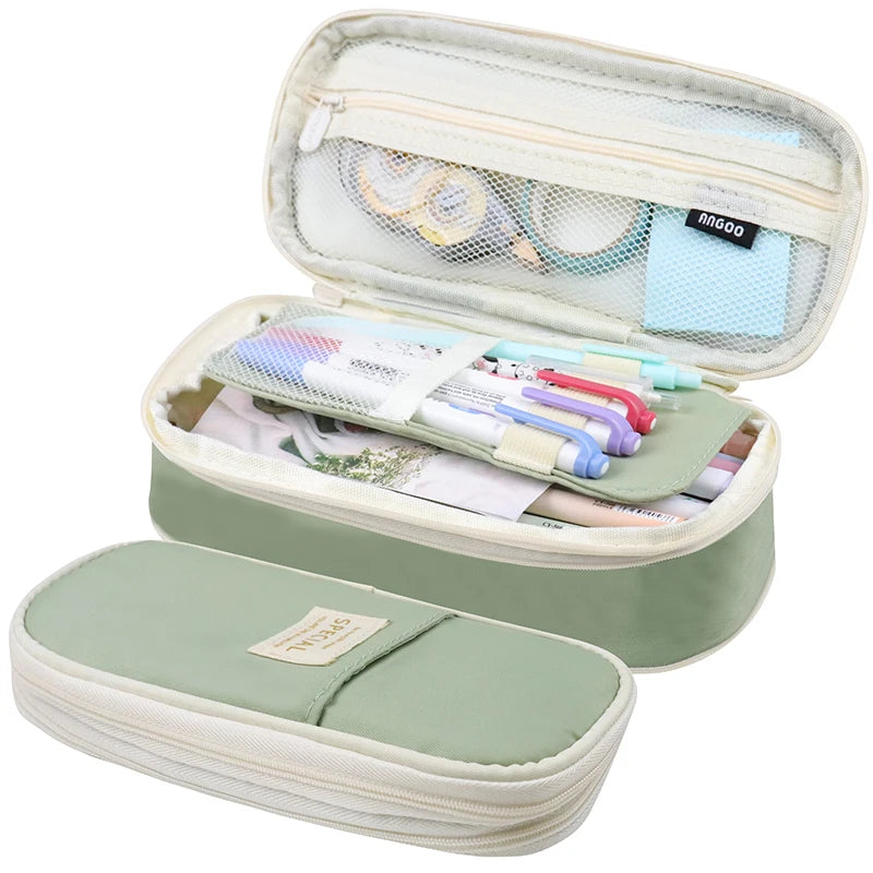 Estojo Kawaii para Lápis - Estojo de Grande Capacidade, Bolsa Organizadora para Meninas, Estudantes e Escritório