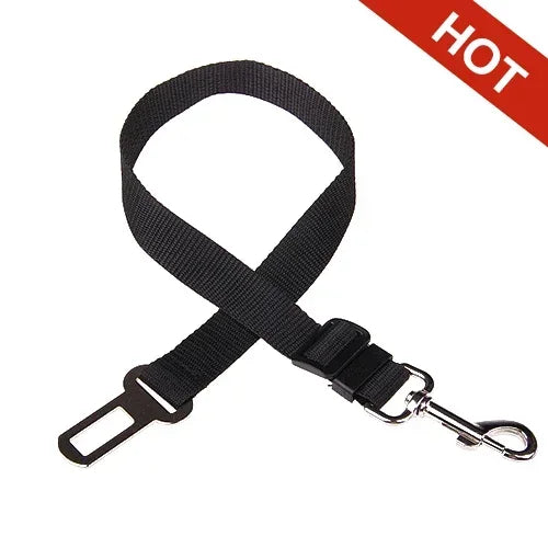 Cinto de Segurança Ajustável para Carro - Cinto de Assento para Pet, Cadeado de Segurança para Cães e Gatos, Arnês e Guia de Tração para Veículos