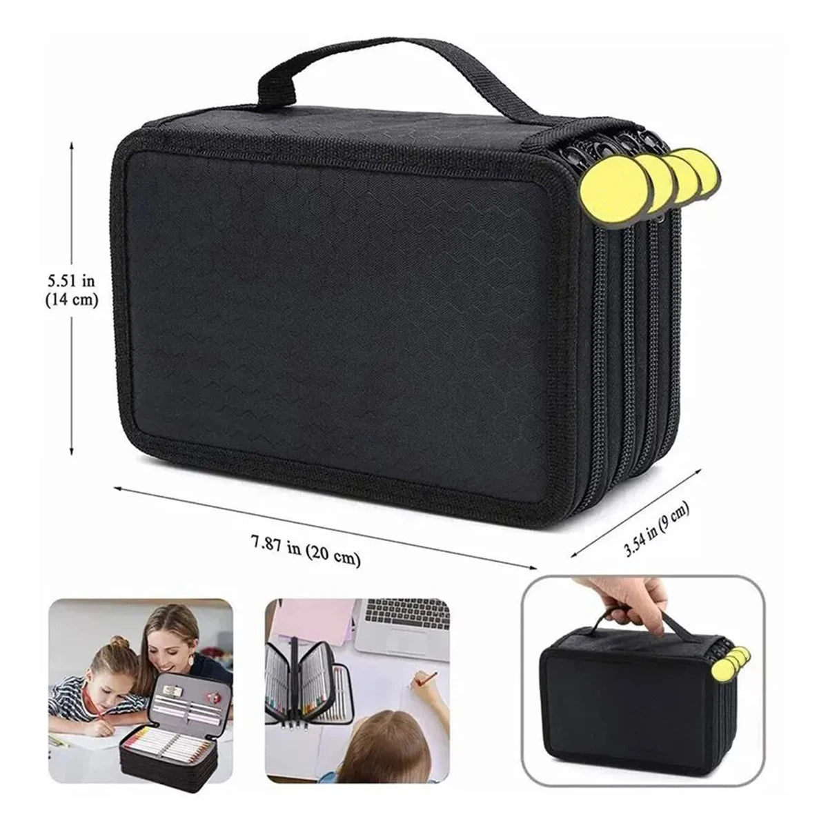 Estojo de Lápis de 72 Compartimentos - Quatro Camadas, Grande Capacidade, Estilo Kawaii, para Armazenamento de Canetas, Volta às Aulas, Suprimentos de Escritório