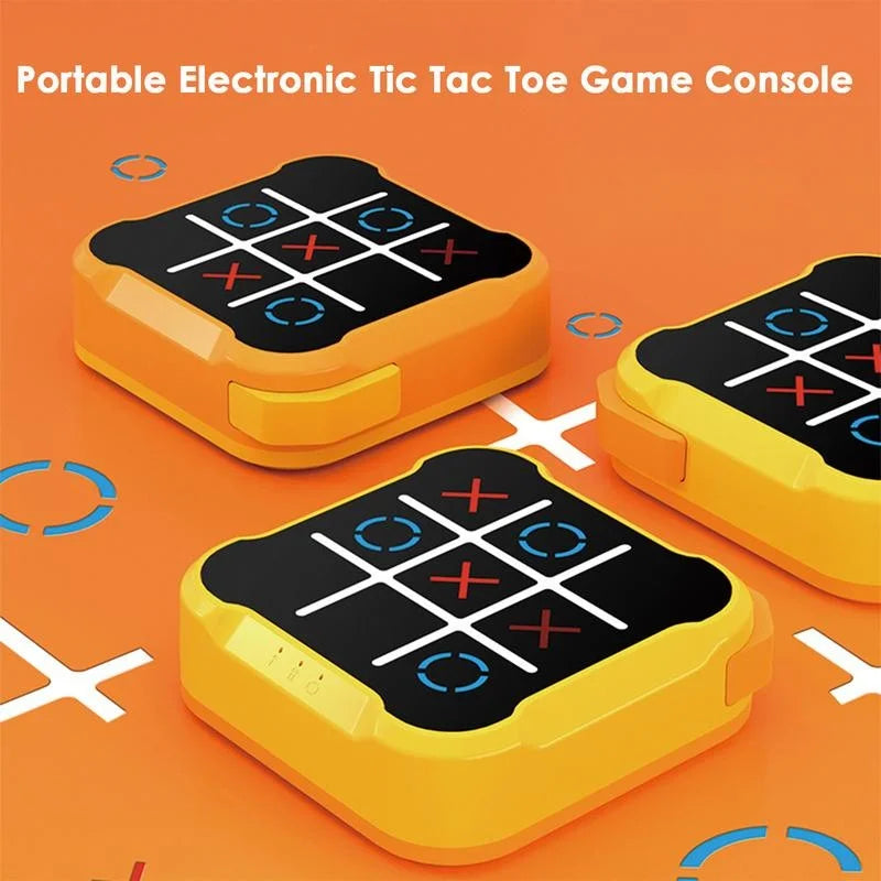 Jogo Eletrônico Multifuncional Tic-Tac-Toe - Jogo de Tabuleiro, Quebra-Cabeça Montessori, Jogo de Xadrez Portátil para Adultos e Crianças