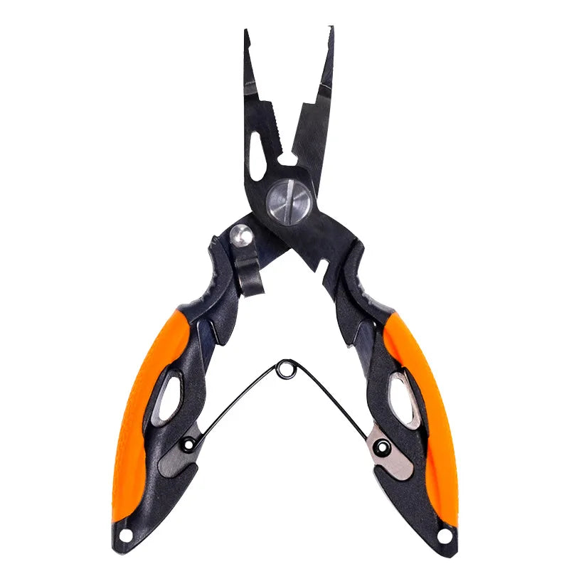 Alicate de Pesca Multifuncional - Ferramenta Completa para Acessórios de Pesca, Tesoura para Linha, Alicate de Encaixe e Pega para Peixes