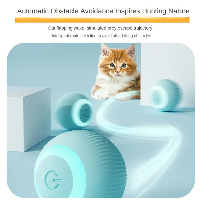 Brinquedo Interativo para Gatos - Bola Elétrica Automática com Movimento e Recarga