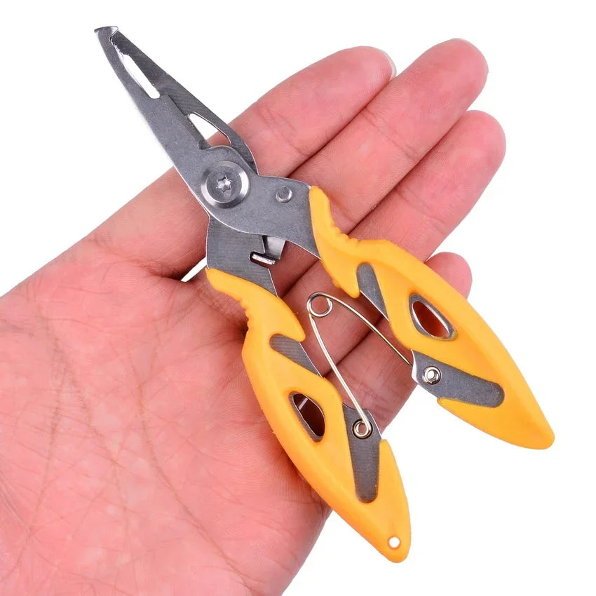 Alicate de Pesca Multifuncional - Ferramenta Completa para Acessórios de Pesca, Tesoura para Linha, Alicate de Encaixe e Pega para Peixes