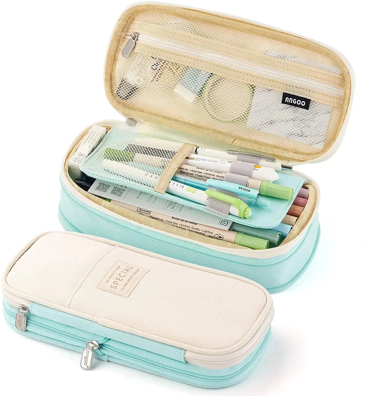 Estojo Kawaii para Lápis - Estojo de Grande Capacidade, Bolsa Organizadora para Meninas, Estudantes e Escritório