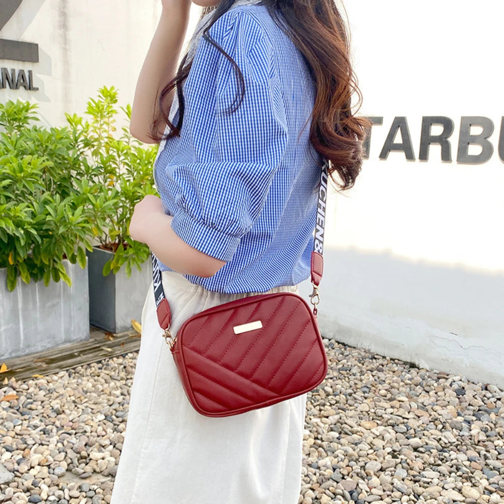 Bolsa de Ombro de Alta Qualidade PU para Mulheres - Bolsa de Mão Simples, Casual, Crossbody e Bolsa de Mensageiro Feminina