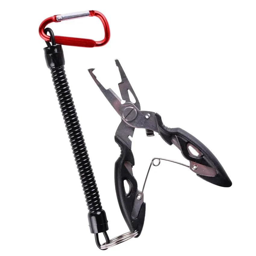 Alicate de Pesca Multifuncional - Ferramenta Completa para Acessórios de Pesca, Tesoura para Linha, Alicate de Encaixe e Pega para Peixes