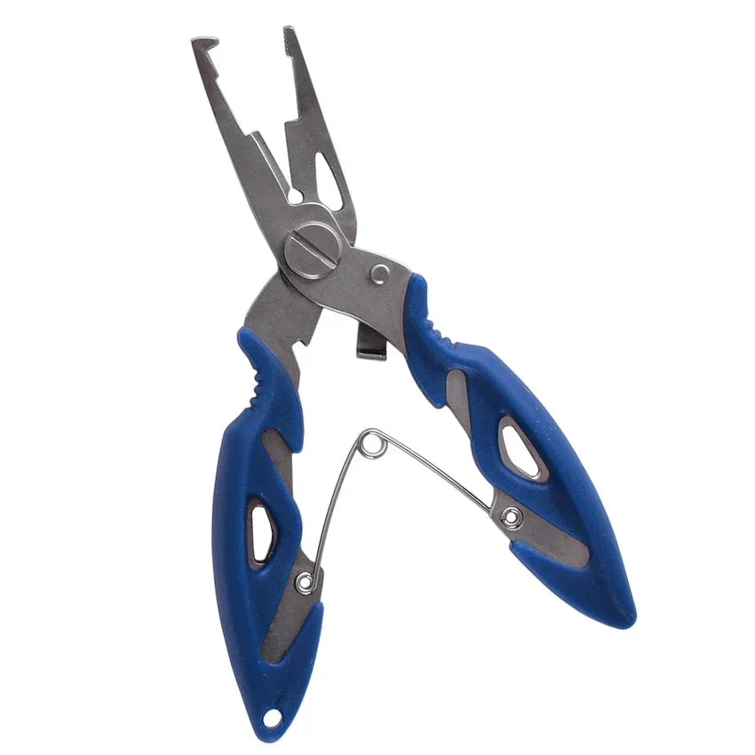 Alicate de Pesca Multifuncional - Ferramenta Completa para Acessórios de Pesca, Tesoura para Linha, Alicate de Encaixe e Pega para Peixes