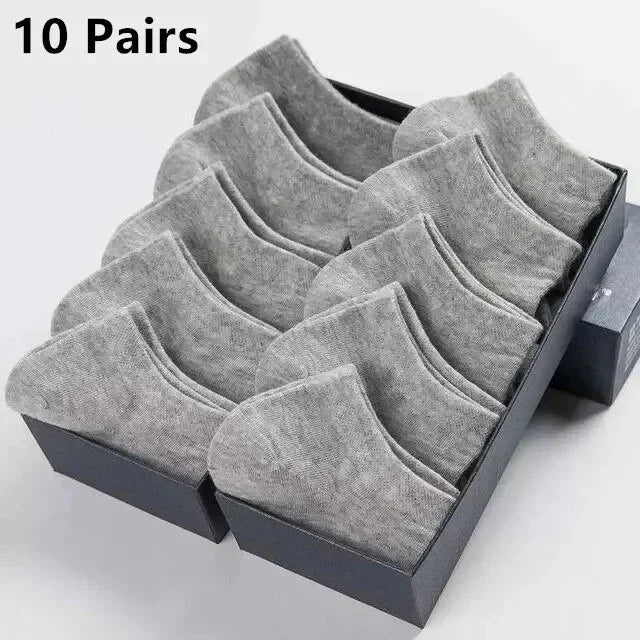 Pares de Meias Casuais Unissex, Cor Lisa, Meias Curtas Respirável, Confortáveis, Antiodor e Absorventes de Suor para Homens e Mulheres
