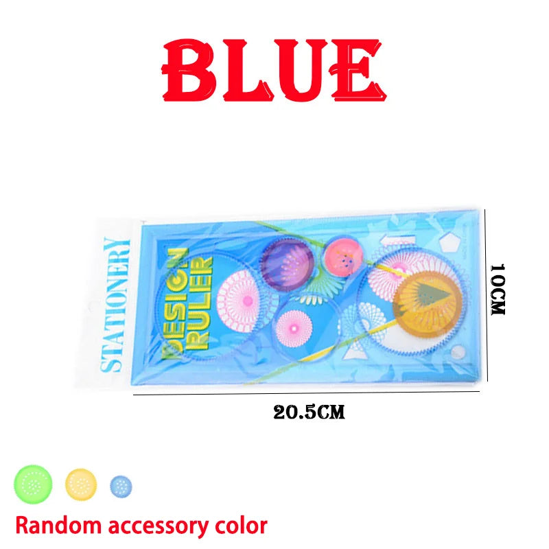 Conjunto de Estênceis de Desenho Geométrico Spirograph - Template de Pintura para Artesanato Criativo e Educacional para Crianças