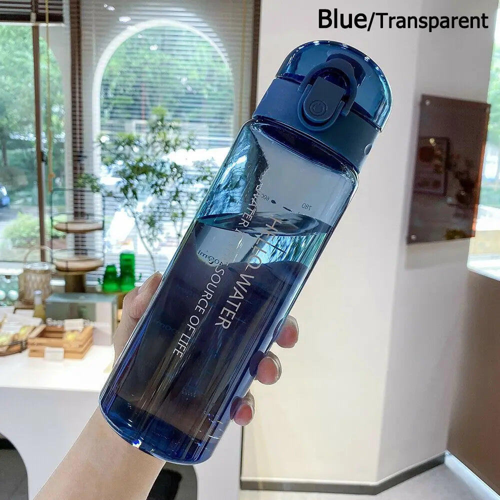 Garrafa de Água Esportiva Transparente 780ml - Porta-Garrafa de Viagem e Academia
