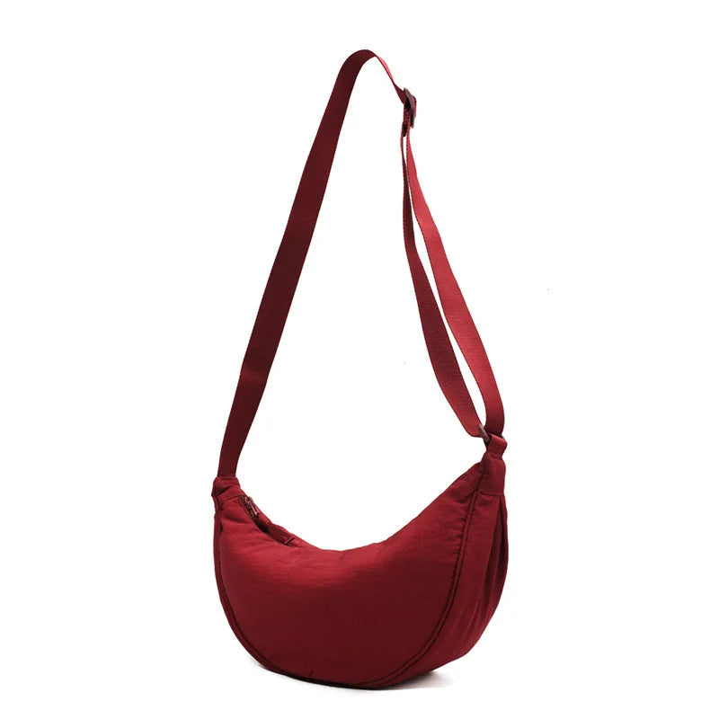 Bolsa Casual de Nylon Hobo Crossbody para Mulheres - Bolsa de Ombro Designer Grande Capacidade, Tote, Bolsa de Viagem, Shopper e Bolsa Feminina 2024
