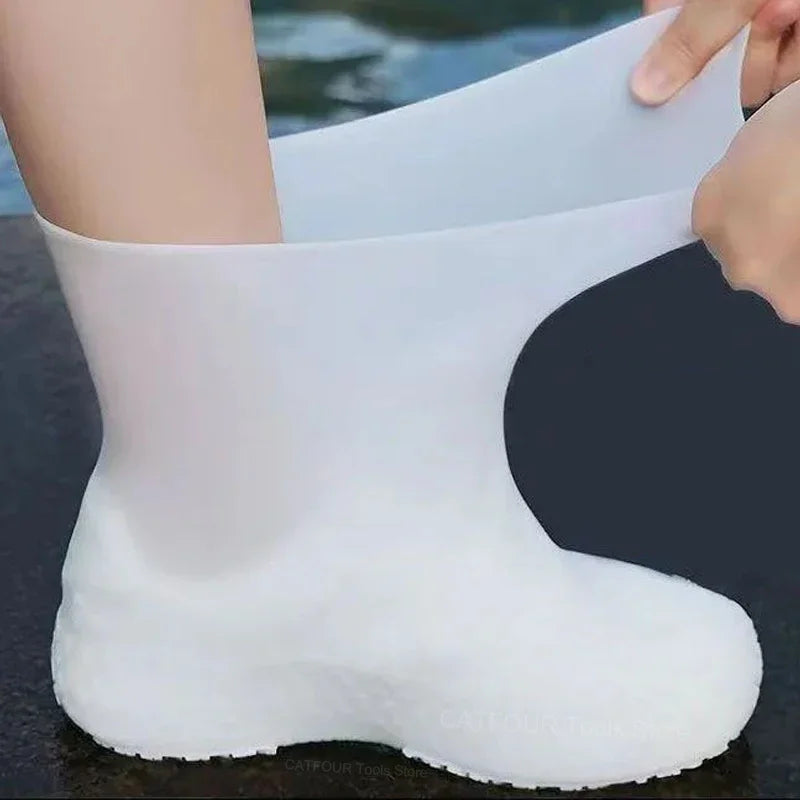 Botas de Chuva Reutilizáveis Antiderrapantes Capa de Sapato Impermeável para Uso Externo - Acessórios para Casa e Comércio