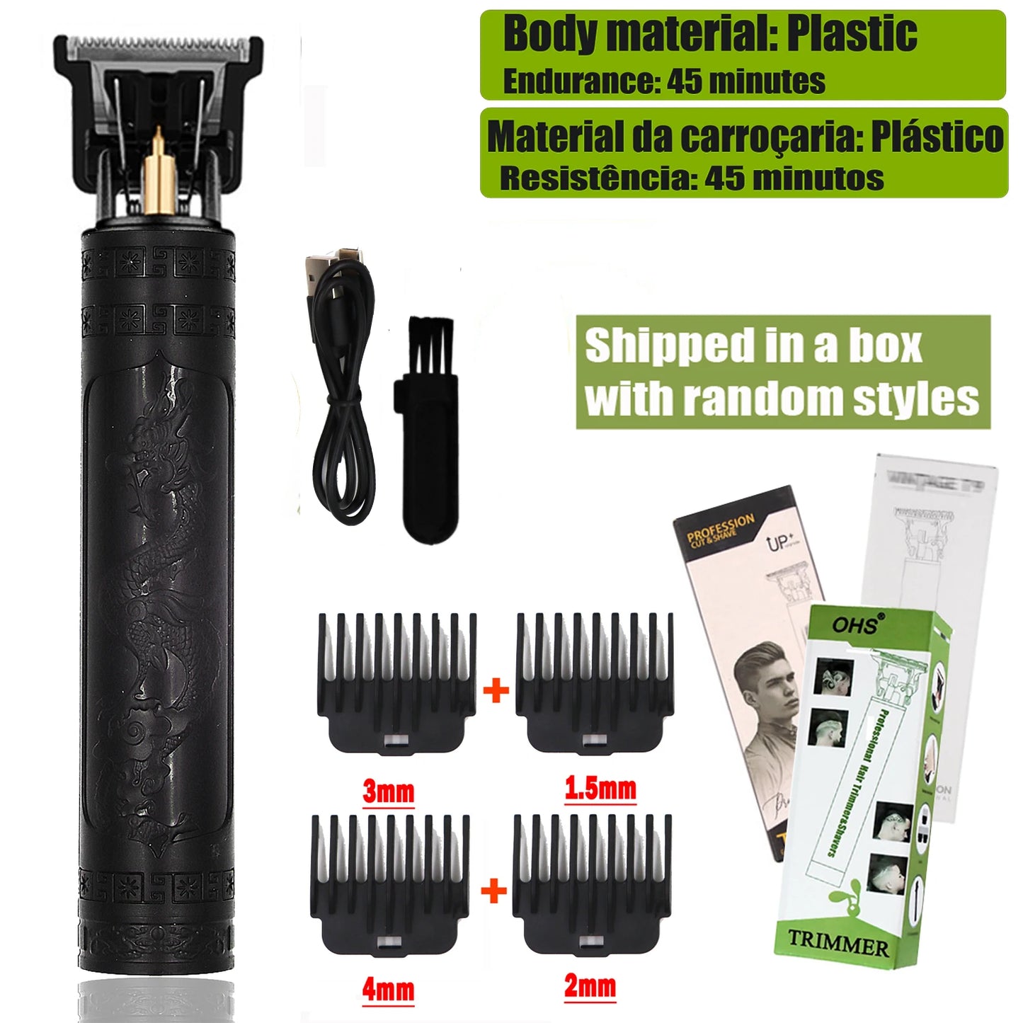 T9 Máquina de Barbear Elétrica Sem Fio para Cabelos, Barbeador, Aparelho de Barbear para Viagem, Barbeador para Homens, Máquina de Barbear para Homens.