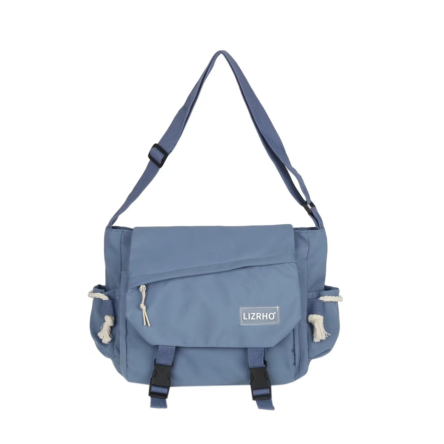 Bolsa de Ombro de Nylon para Mulheres, Grande Capacidade, Estilo Retrô, Tipo Carteiro, Bolsa Transversal