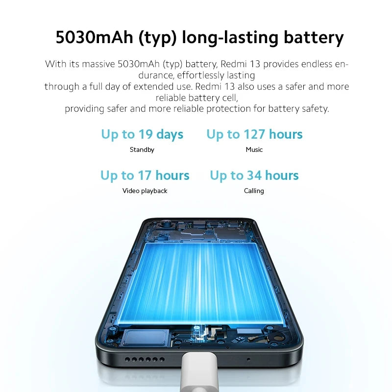 Xiaomi Redmi 13 smart phones MediaTek Helio G91-Ultra 108MP 5030mAh camera 33W fast charging 90Hz screen Global version