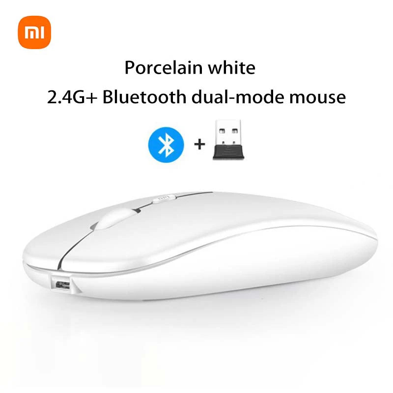 Mouse Bluetooth Xiaomi 2.4GHz - Sem Fio, Recarregável e Silencioso com Ajuste de DPI
