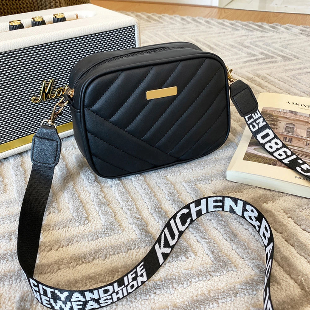 Bolsa de Ombro de Alta Qualidade PU para Mulheres - Bolsa de Mão Simples, Casual, Crossbody e Bolsa de Mensageiro Feminina