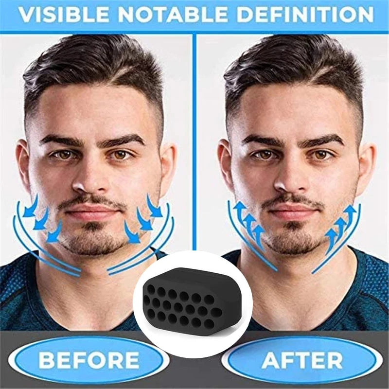Exercitador de Linha de Mandíbula de Silicone | Bola de Mastigação para Tonificação Facial | Treinador de Músculos do Rosto e Pescoço | Exercício para Queixo e Bochecha