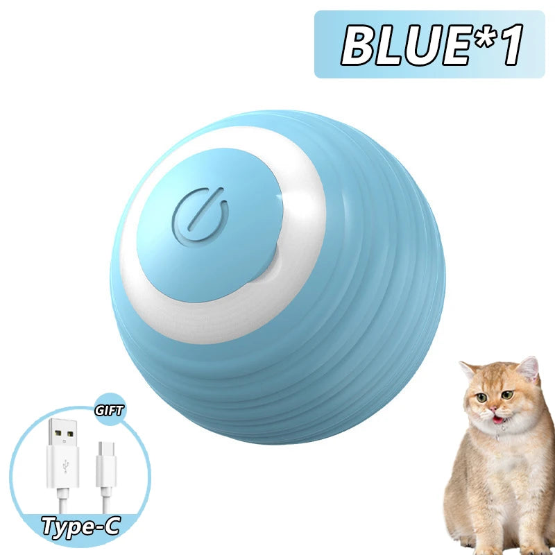 Brinquedo Interativo para Gato - Bola Automática com Cauda Falsa, Recarregável, Inteligente e Elétrica