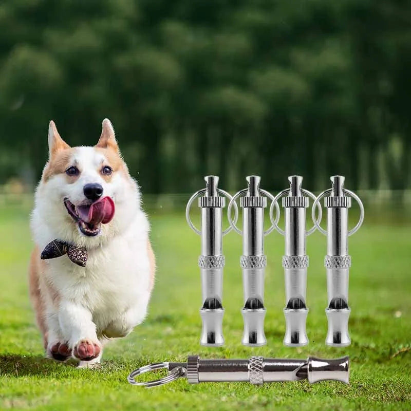 Peças de Apito para Cães para Parar de Latir, Apito com Som Ajustável, Apito Profissional com Chaveiro para Chamar o Pet (Cachorro, Gato, Filhote).