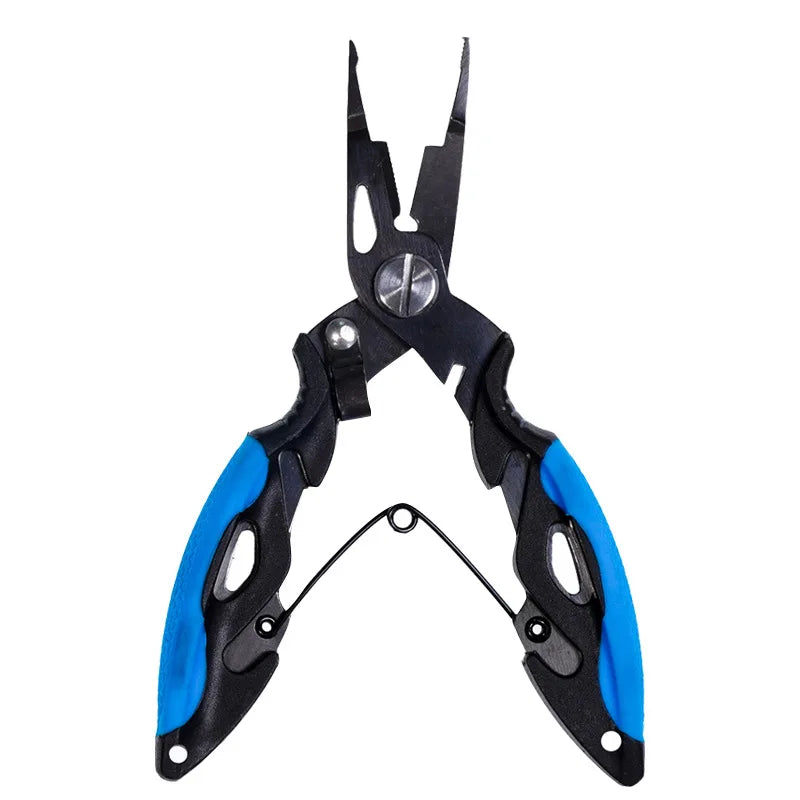 Alicate de Pesca Multifuncional - Ferramenta Completa para Acessórios de Pesca, Tesoura para Linha, Alicate de Encaixe e Pega para Peixes