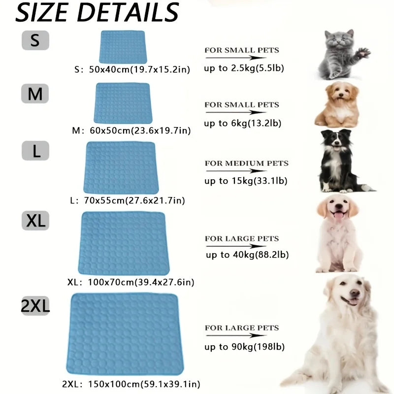 Almofada de Resfriamento para Cachorro, Cama Fria de Verão Extra Grande para Cães Pequenos e Grandes, Acessórios para Animais de Estimação, Cobertor Durável para Sofá, Almofada de Gelo para Gato