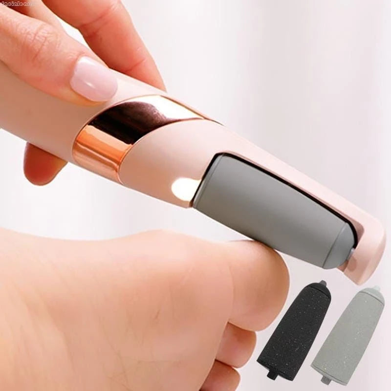 Lixadeira Elétrica para Pés com Lixa, Elimina Calos, Portátil, Recarga USB