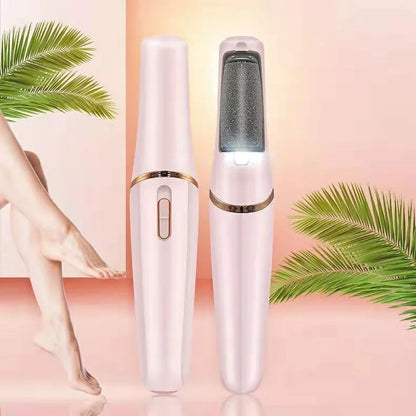 Lixadeira Elétrica para Pés com Lixa, Elimina Calos, Portátil, Recarga USB
