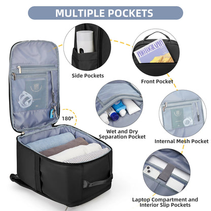 Mochila Ryanair 40x20x25 Bagagem de Mão, Mochila de Viagem para Easyjet 45x36x20, Mochila para Laptop para Mulheres/Homens