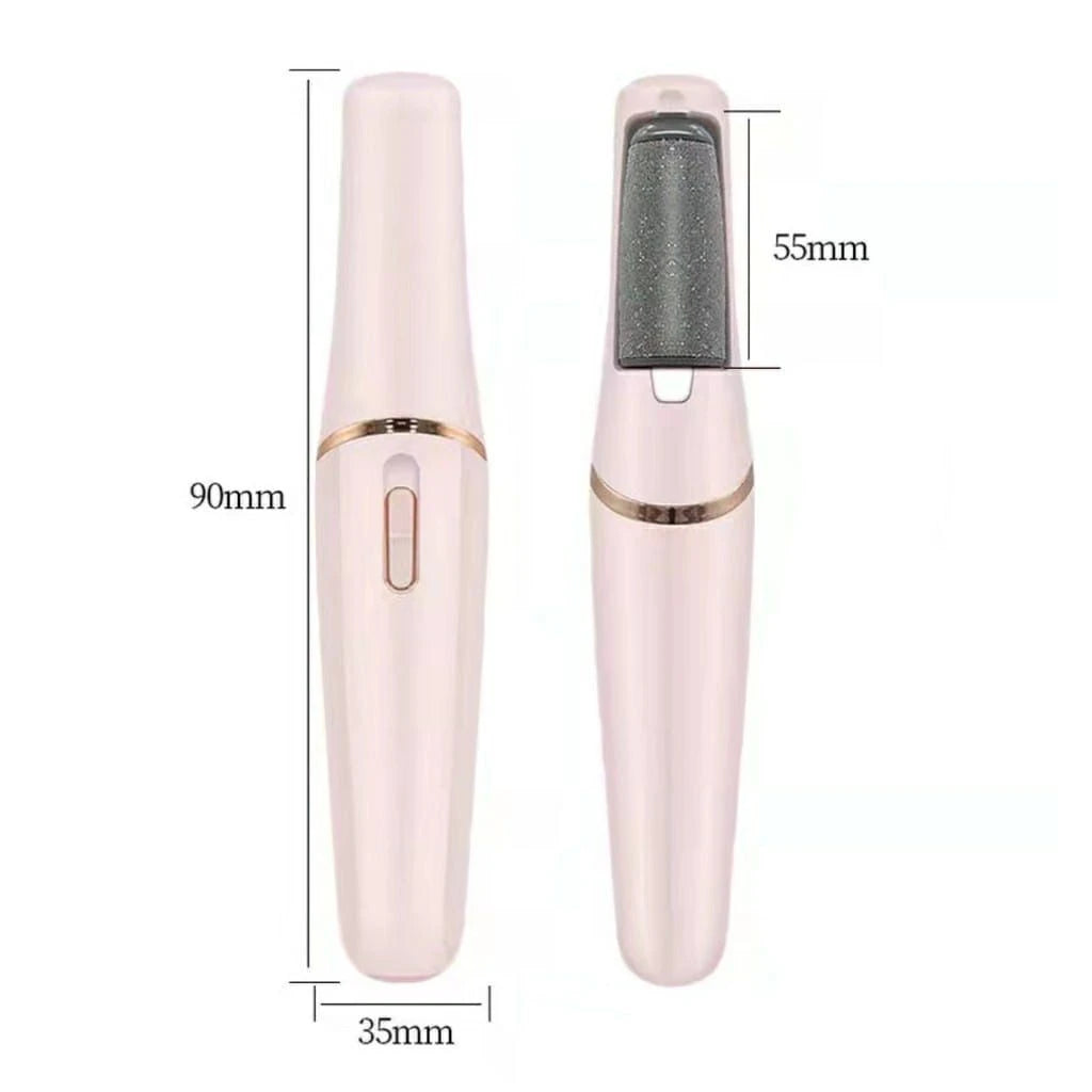 Lixadeira Elétrica para Pés com Lixa, Elimina Calos, Portátil, Recarga USB