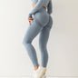 Leggings Femininas de Fitness, Sem Costura, Cintura Alta, Elásticas, Sólidas, para Yoga, Academia, Corrida, Secagem Rápida, Efeito Push Up, Calças Slim para Mulheres