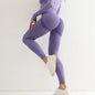 Leggings Femininas de Fitness, Sem Costura, Cintura Alta, Elásticas, Sólidas, para Yoga, Academia, Corrida, Secagem Rápida, Efeito Push Up, Calças Slim para Mulheres