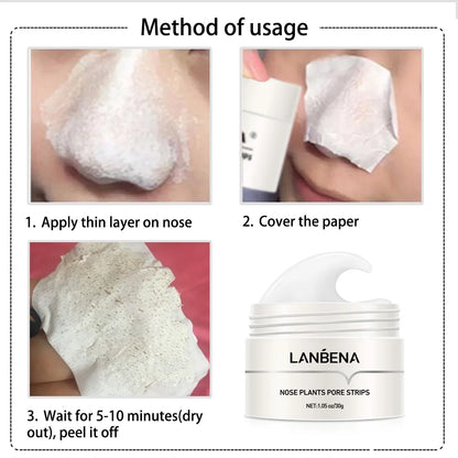 Máscara Removedora de Cravos LANBENA | Máscara Peel-off para o Nariz | Limpeza Profunda dos Poros | Cuidados com a Pele