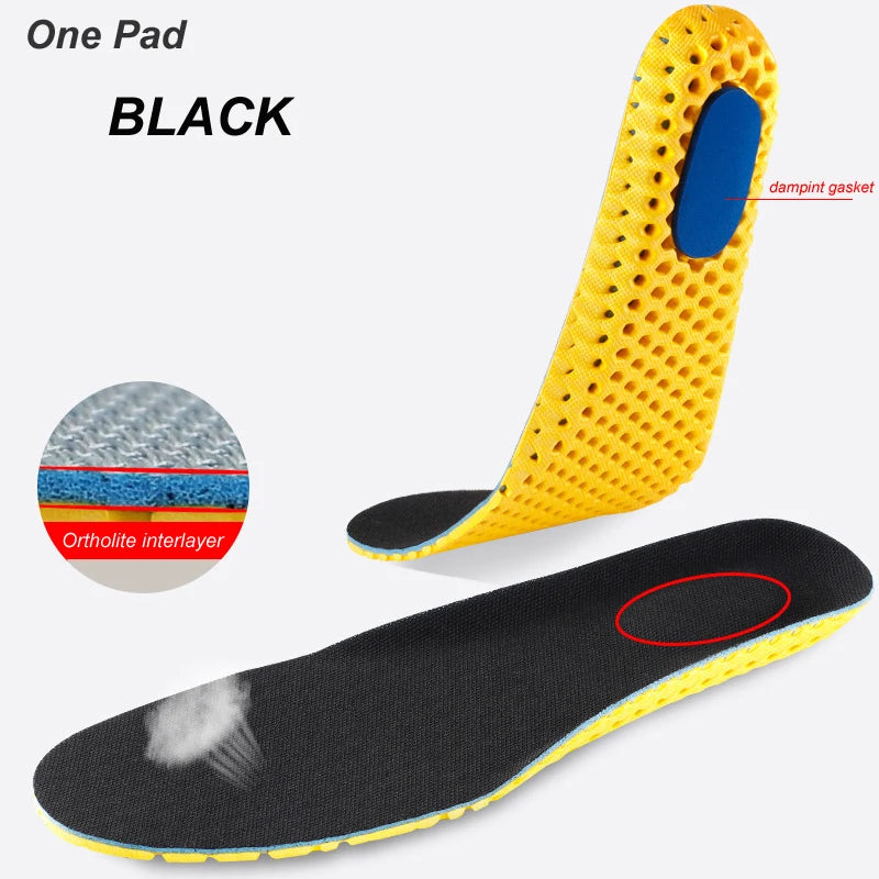 Palmilhas Ortopédicas de Espuma com Memória - Suporte para Esportes, Inserções de Cuidado para os Pés, Respirável, Almofada de Corrida para Homens e Mulheres