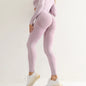 Leggings Femininas de Fitness, Sem Costura, Cintura Alta, Elásticas, Sólidas, para Yoga, Academia, Corrida, Secagem Rápida, Efeito Push Up, Calças Slim para Mulheres